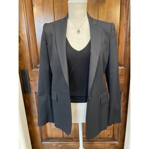 Stella McCartney  Black 100% Wool Single-Breasted Blazer Size 40 (US 6)